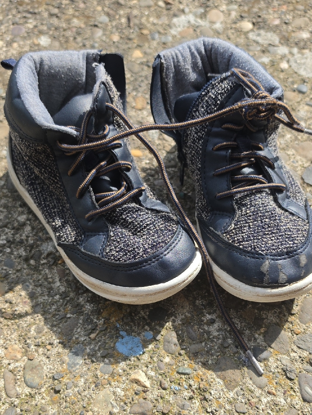 wonder nation Navy and Gray Kids Lace-Up Sneakers